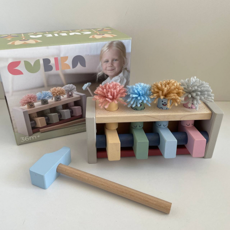 Деревянная стучалка Клоуны-прыгунки 2 Cubika 15948