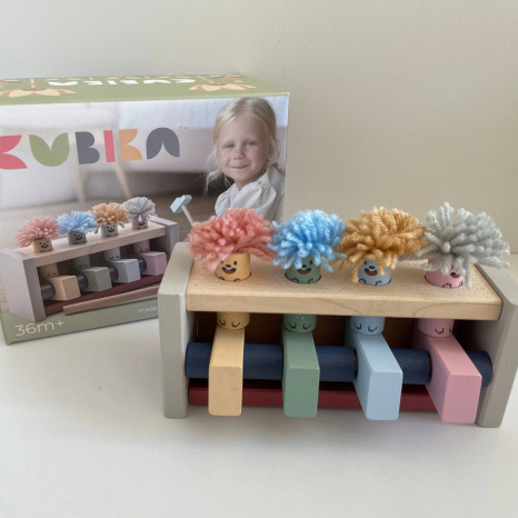 Деревянная стучалка Клоуны-прыгунки 2 Cubika 15948