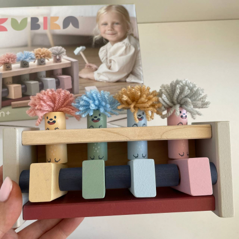 Деревянная стучалка Клоуны-прыгунки 2 Cubika 15948