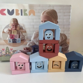 Деревянный конструктор "Цветные домики" 2 Cubika 15962