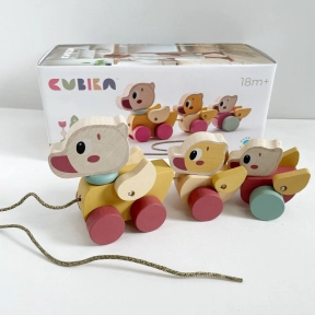 Дерев'яна каталка Мандруючі каченята 2 Cubika 15979