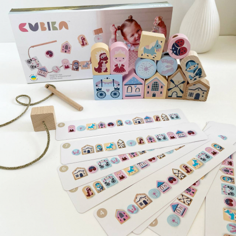 Дерев'яна іграшка шнурівка Казкова 2 Cubika 16013