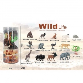 Набір тварин  12 штук, в тубі A 968-2