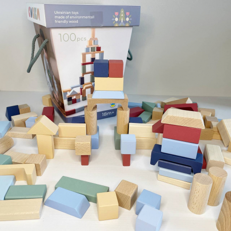 Дитячий конструктор "Містечко" пастельна колекція. Cubika 3