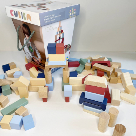 Дитячий конструктор "Містечко" пастельна колекція. Cubika 3