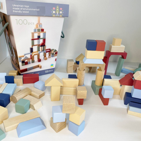 Дитячий конструктор "Містечко" пастельна колекція. Cubika 3