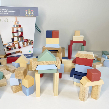 Дитячий конструктор "Містечко" пастельна колекція. Cubika 3