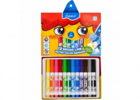 Фломастери 12 кольорів Super Washable, Marco