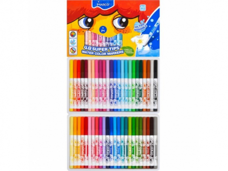Фломастеры 48 цветов Super Washable, Marco