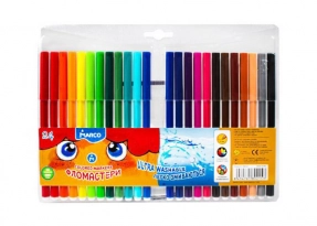 Фломастери 24 кольори Super Washable, Marco