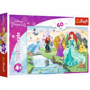 Пазли - 60 елм. - 17361 "Впізнай принцесу", Дісней Принцеси, Trefl