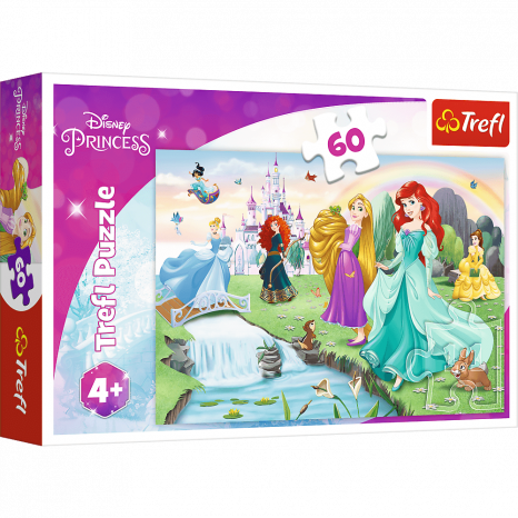 Пазли - 60 елм. - 17361 "Впізнай принцесу", Дісней Принцеси, Trefl