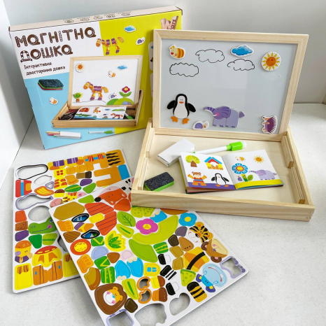 Дерев'яна магнітна дошка 97678