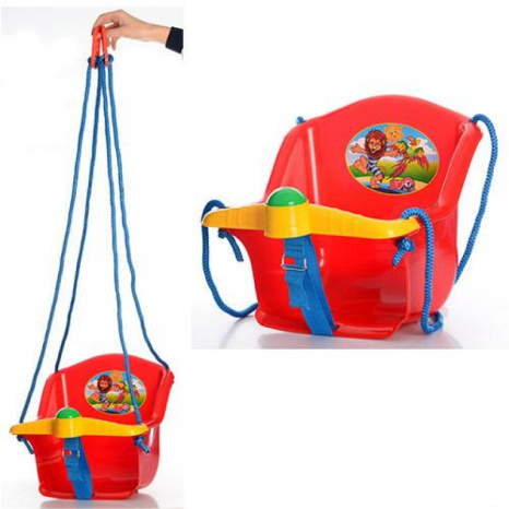 Гойдалка пластикова підвісна Сонечко (червона), Технок 1790