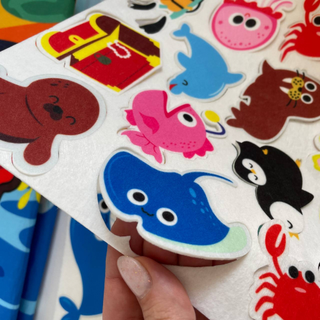 Фетровий плакат ігровий Антарктида та океан з липучками та гачками на стіну 101х65 см, C 73112