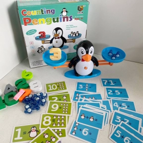 Навчальна гра Ваги математичні Пінгвін-балансир з картками завданнями 1808-8