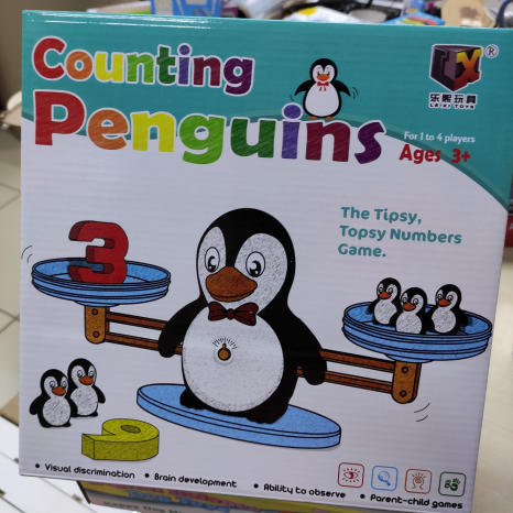 Навчальна гра Ваги математичні Пінгвін-балансир з картками завданнями 1808-8