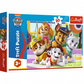 Пазлы Щенячий патруль 30 элем. "Всегда на поготове" Веселая команда Trefl 18286