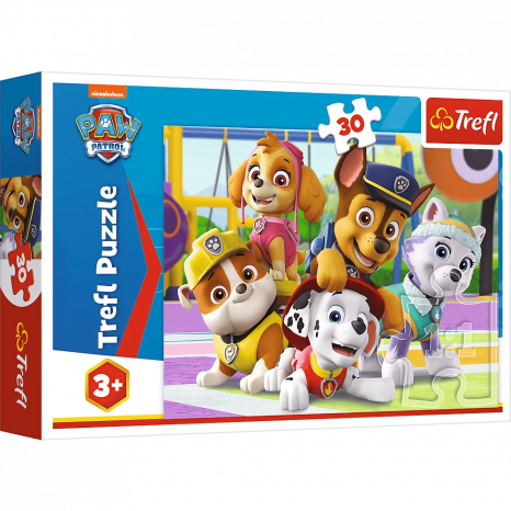 Пазлы Щенячий патруль 30 элем. "Всегда на поготове" Веселая команда Trefl 18286
