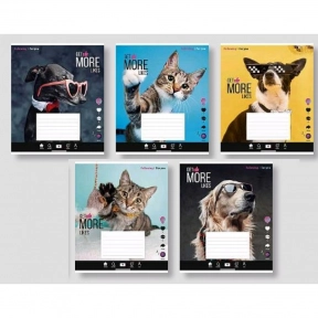 Учнівський зошит 18 аркушів лінія Школярик 3260 ВД-лак в асортименті