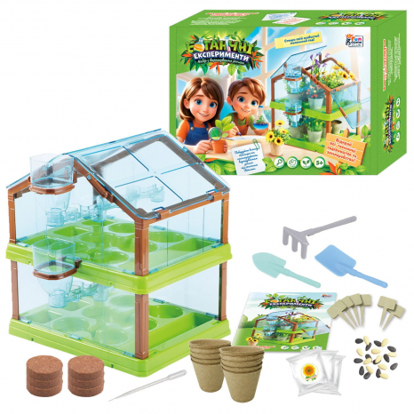 Теплица детская двухэтажная: ботанические эксперименты (семена, инструменты) 18415 4FUN Game Club