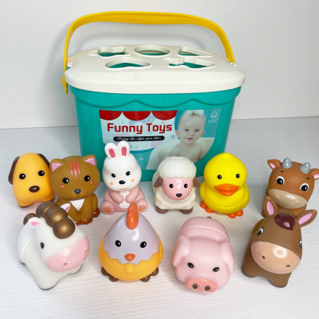 Логічна гра-сортер Тваринки-половинки у відрі 1371