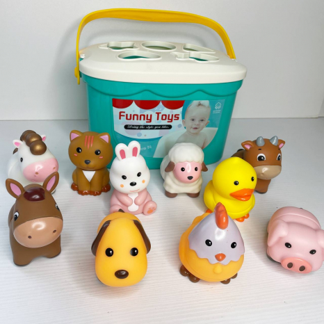 Логічна гра-сортер Тваринки-половинки у відрі 1371