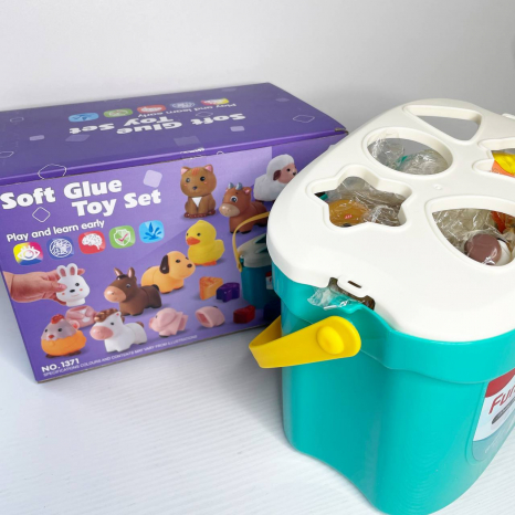 Логічна гра-сортер Тваринки-половинки у відрі 1371