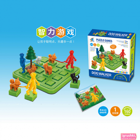 Настільна гра-головоломка,  фігурки тварин та людей, 160 завдань, XT 2009