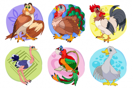 Кубики пластмасові Птахи 1875 Технок