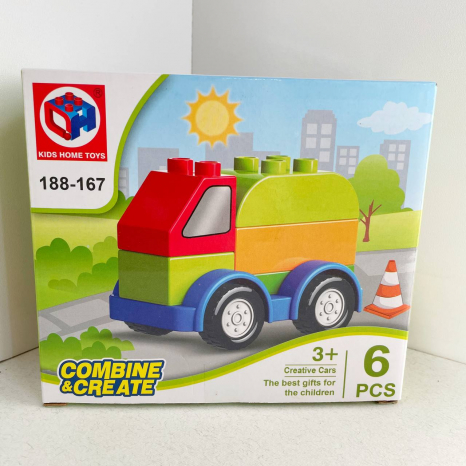 Конструктор Грузовик, крупные детали, 6 ел