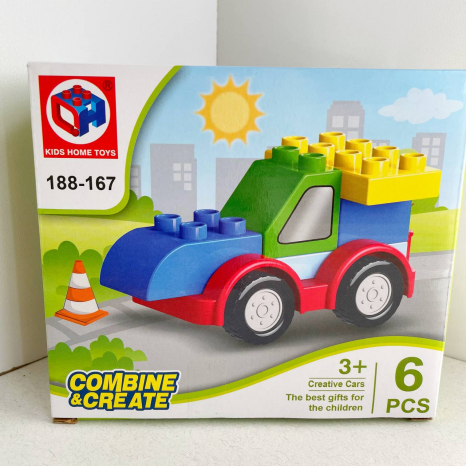 Конструктор Трактор, крупные детали, 6 ел