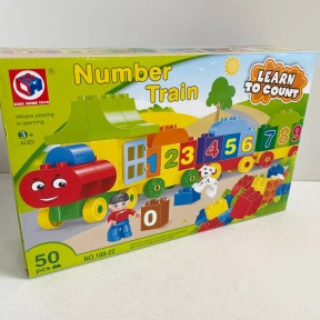 Конструктор з крупними деталями Потяг вчимо цифри 50 елементів 188-22