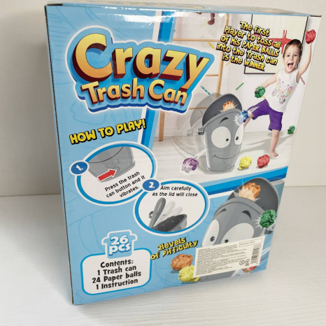 Розважальна гра Скажений смітник, на батарейках, рухається в різні сторони, набір паперу,5053