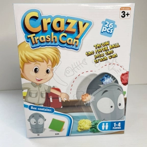 Розважальна гра Скажений смітник, на батарейках, рухається в різні сторони, набір паперу,5053