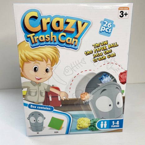 Розважальна гра Скажений смітник, на батарейках, рухається в різні сторони, набір паперу,5053