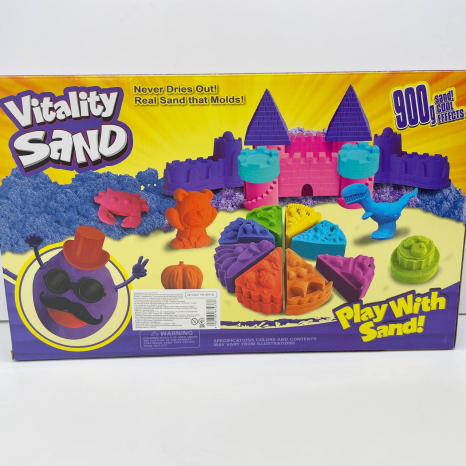 Кінетичний пісок  900 г, 6 кольорів, 14 форм, інструменти 1901 D/F/G