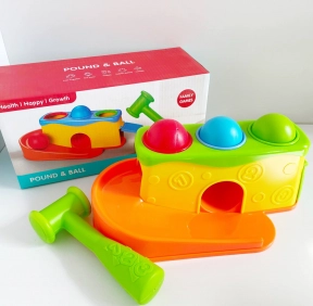 Логіка-стукалка, в комплекті 3 кулі, молоток, 19403