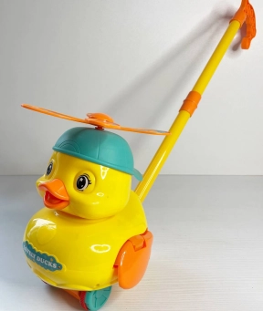 Дитяча каталка Каченя з ручкою