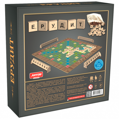 Настольная игра с деревянными плашками "Эрудит Делюкс", ArtosGames