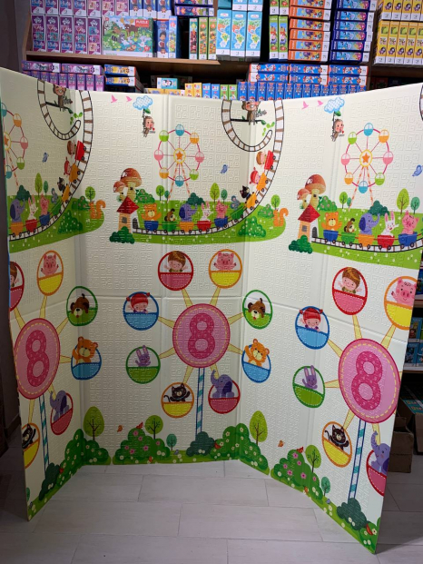 Термокилимок для дітей двосторонній, складний (бебіпол для малюків), розмір 200 х 180 х 1 см, CARRELLO 200 XPE