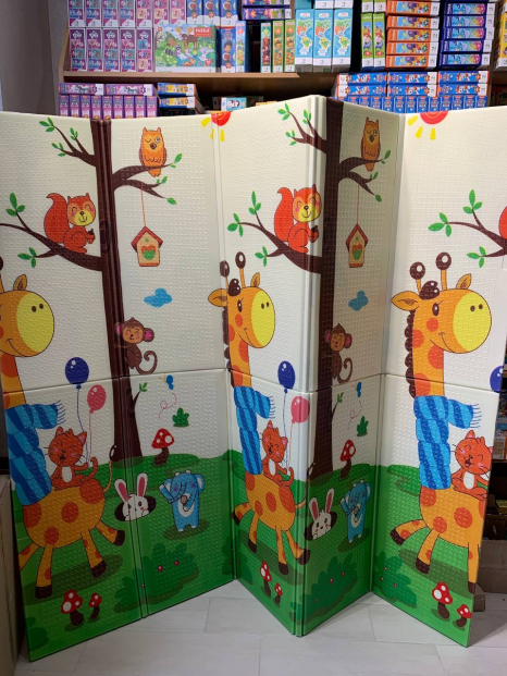 Термокилимок для дітей двосторонній, складний (бебіпол для малюків), розмір 200 х 180 х 1 см, CARRELLO 200 XPE