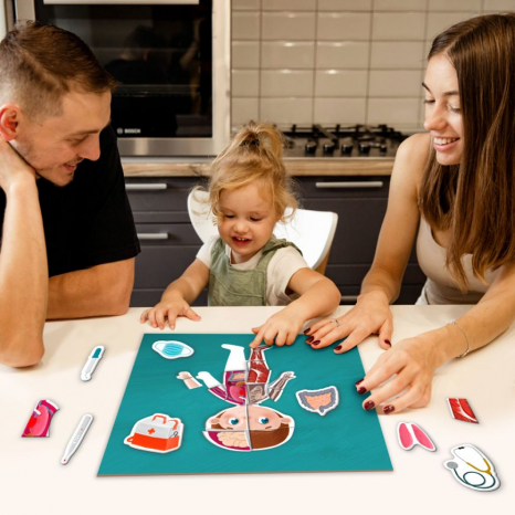 Розвиваюча магнітна гра - пазл Будова тіло. Анатомія людини Dodo 200220