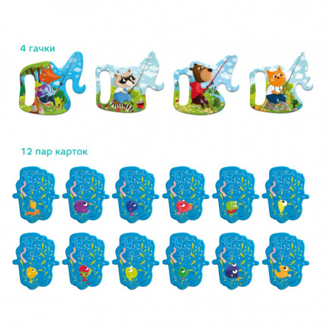 Дитяча настільна гра меморі «Funny fishing» Dodo 200221