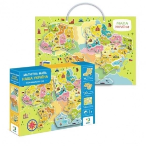 Магнітна гра - пазл мапа України Dodo 200268 з магнітною дошку 30 елементів