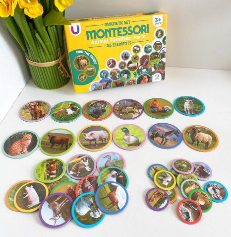Магнітний набір Монтесорі Родини тварин: ферма Dodo Додо 200271