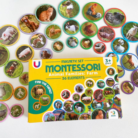 Магнітний набір Монтесорі Родини тварин: ферма Dodo Додо 200271