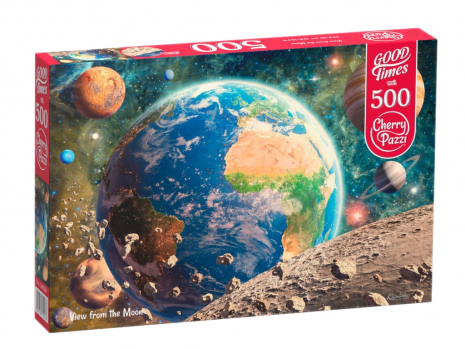 Пазли картонні класичні CherryPazzi 500 елементів Вид з місяця 50х34,5см