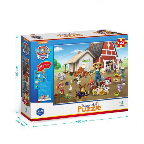 Вімельпазл на 60 елементів Щенячий патруль «Paw Patrol. На фермі», 60 елементів, Dodo. 200452