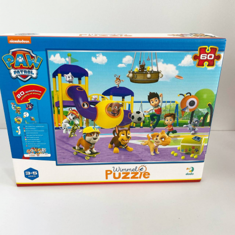 Пазли 60 елементів Щенячий патруль Paw Patrol. На прогулянці (вімельпазл з картками-завданнями) 200453  Dodo Додо